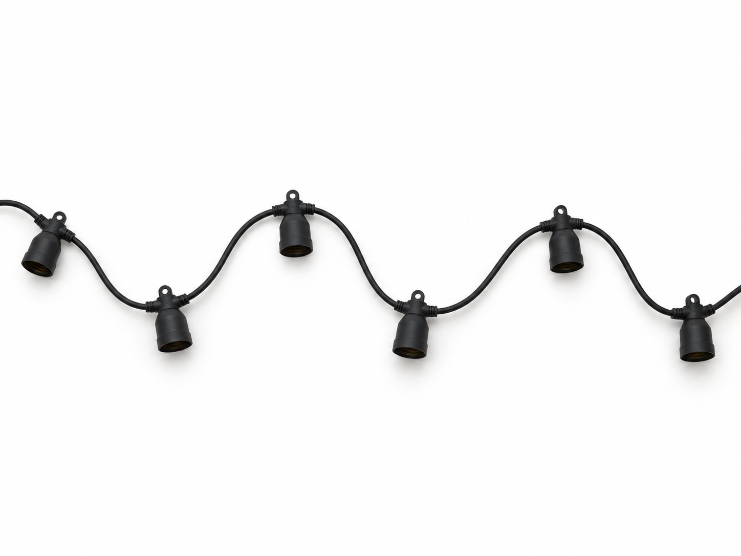 Black C9 stringer cord with empty sockets