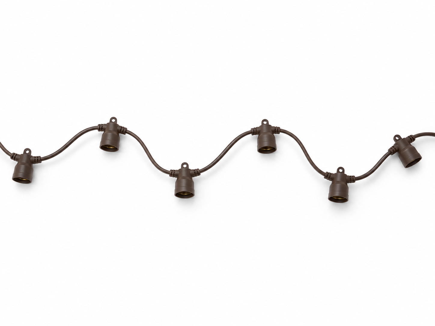 Brown C9 stringer cord with empty sockets