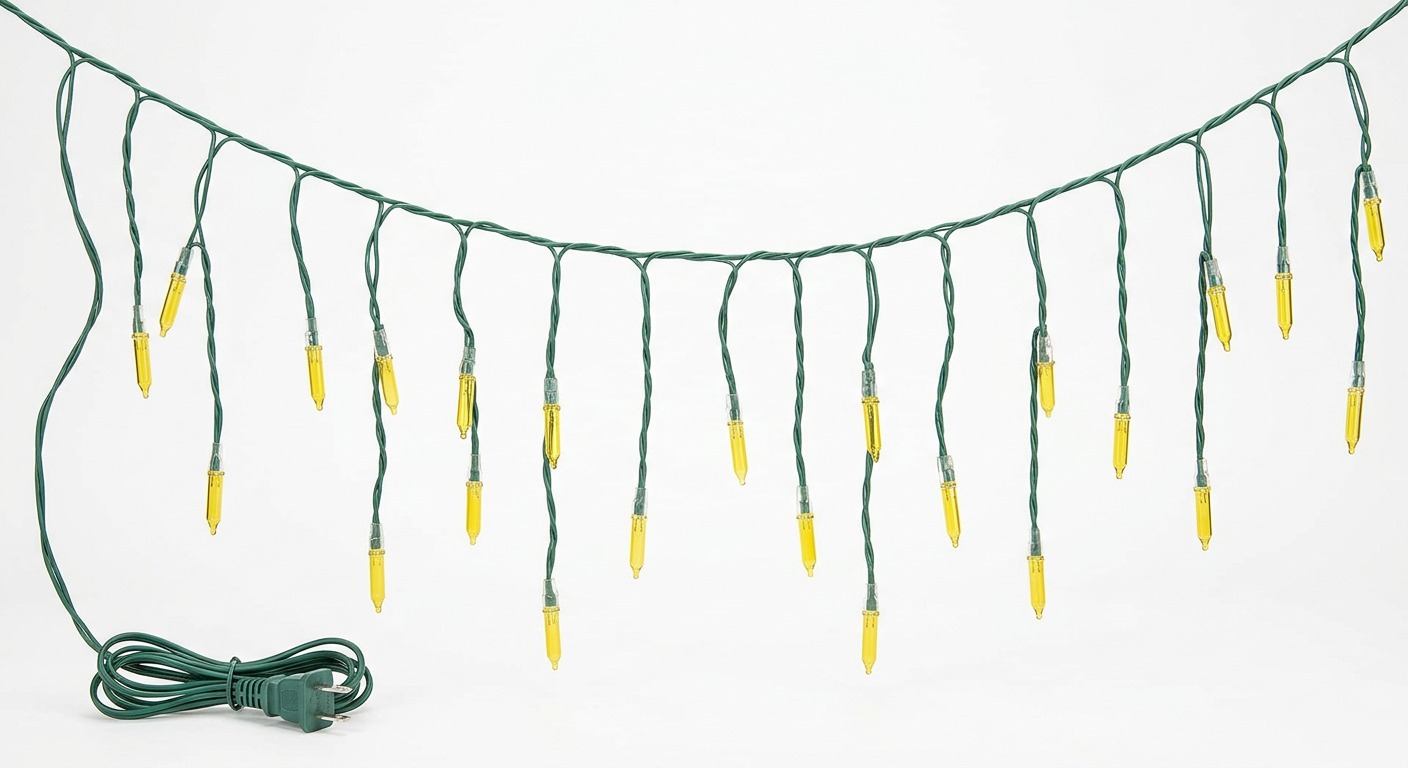 Yellow Icicle Lights