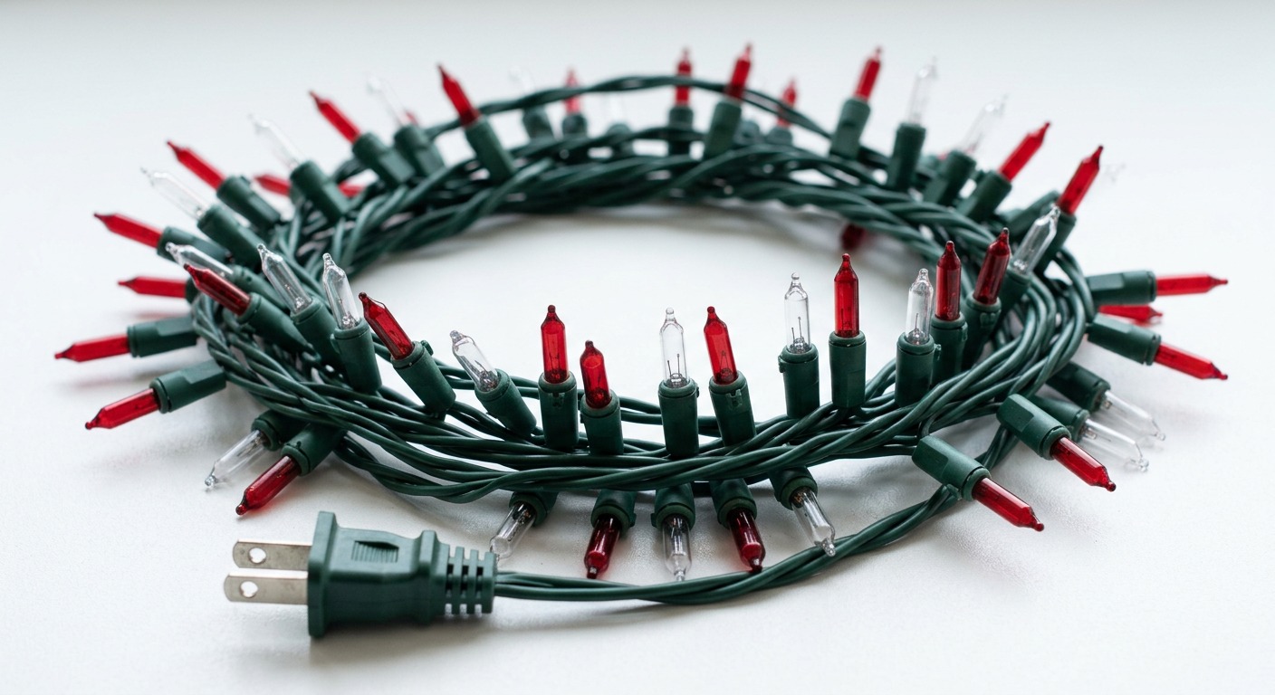 Red & Cool White Mini Lights