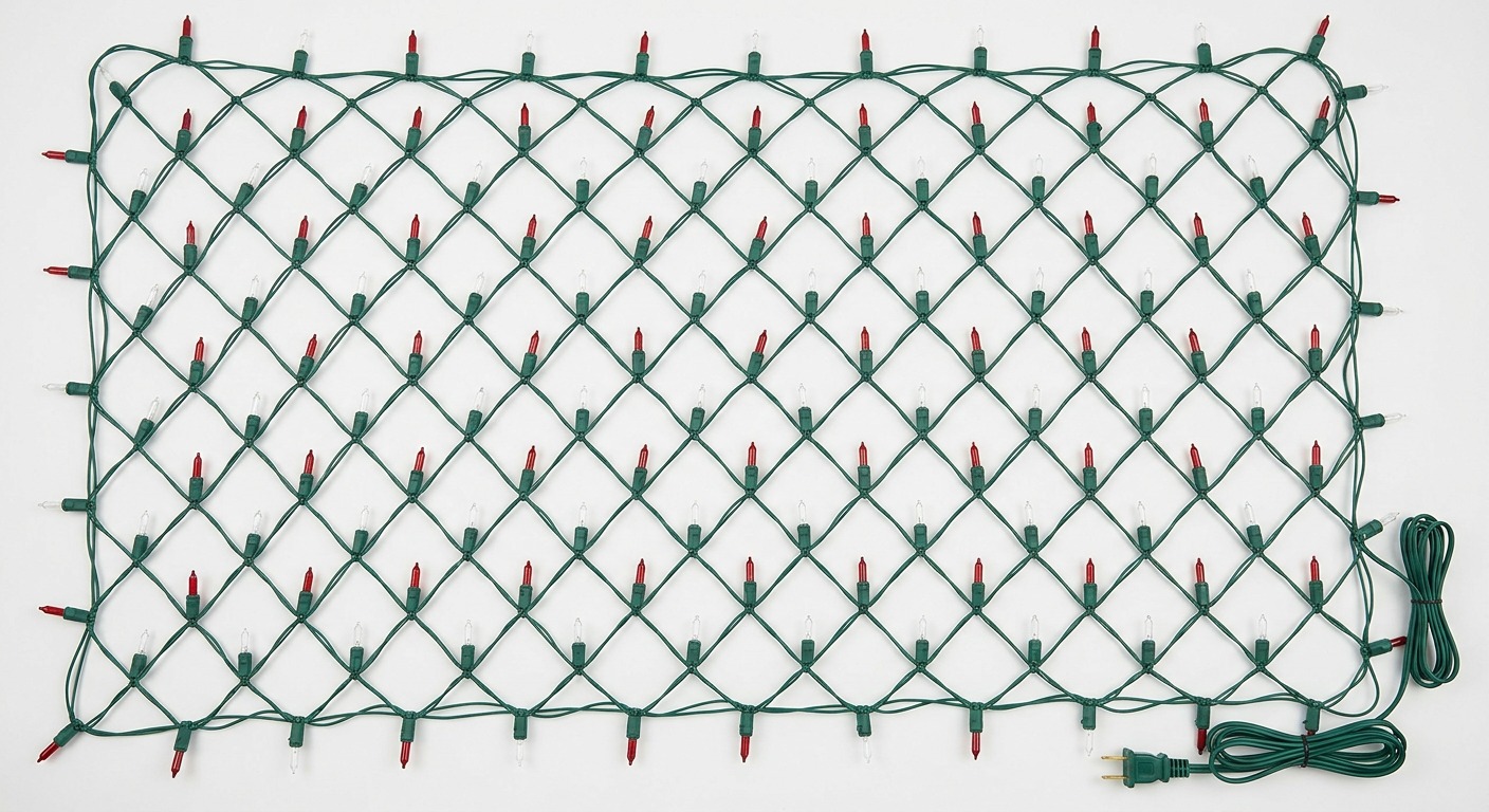 Red & Cool White Net Lights