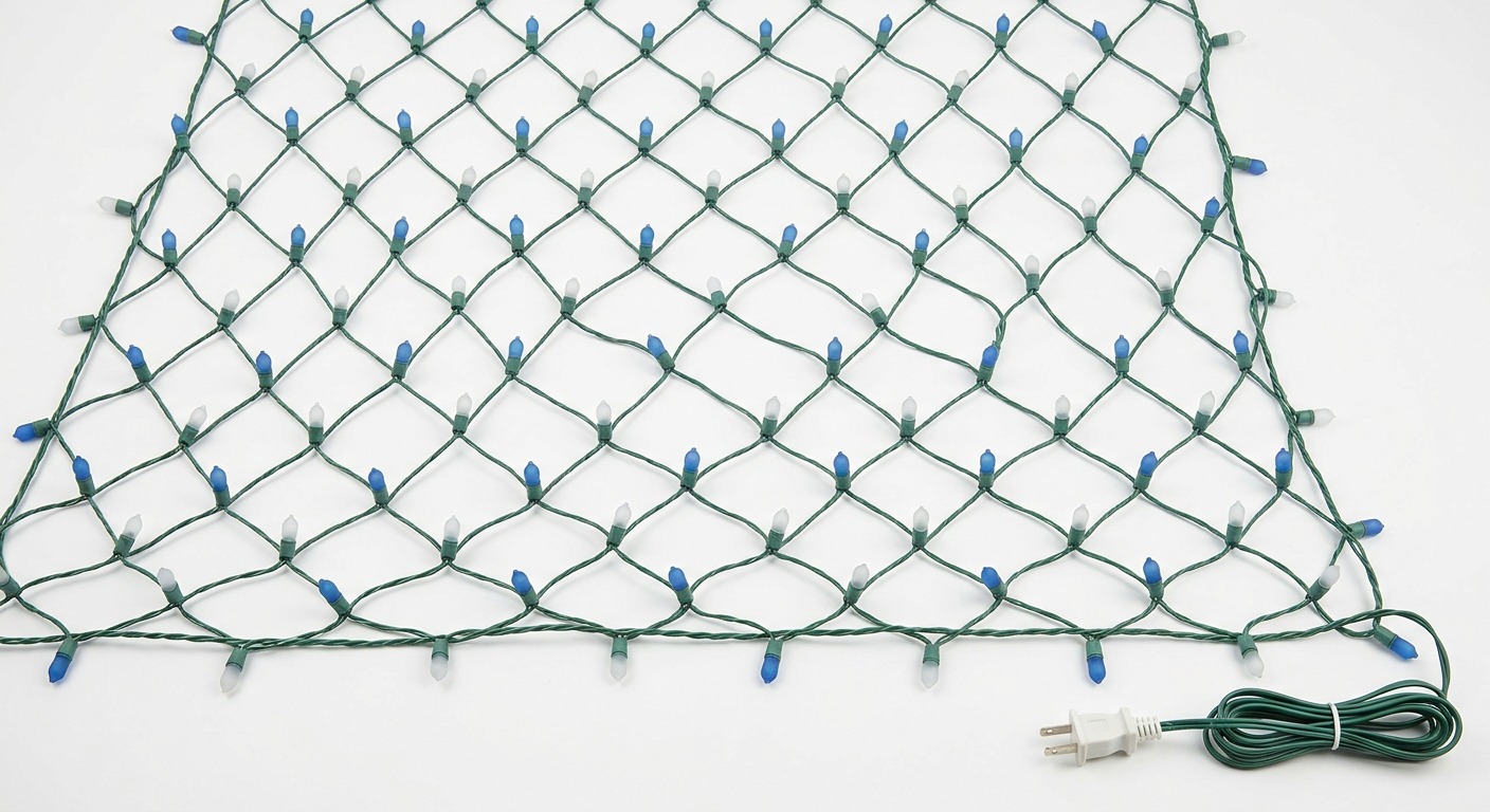 Blue & Cool White Net Lights