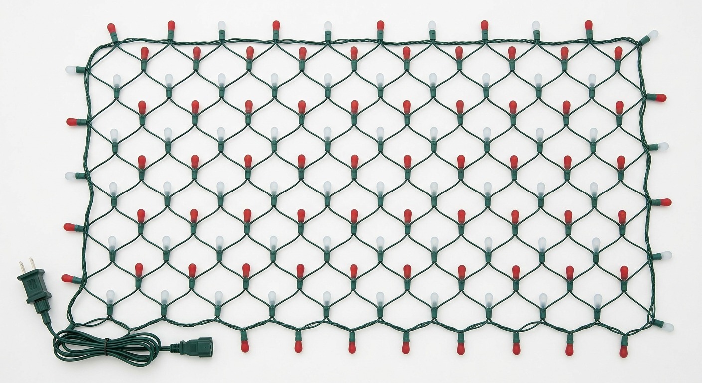 Red & Cool White Net Lights